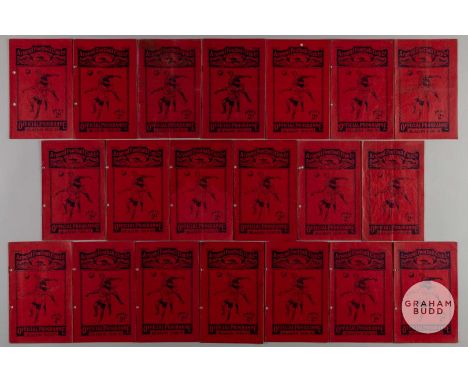 Twenty Arsenal home programmes from the 1930/31 season, including games against Chelsea, Fulham, Sunderland, Leeds United etc