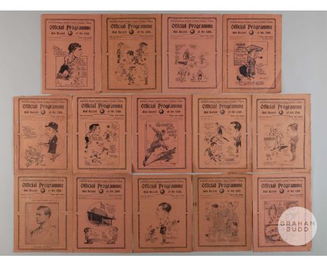 Twelve Tottenham Hotspur 1930's home programmes, from games against Norwich City, Chesterfield (x2), Bradford City, Huddersfi
