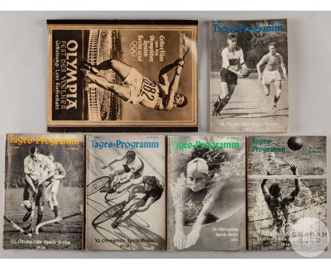 A selection of five interesting Official Daily programmes from the 1936 Olympic Games in Berlin and a special edition of the 