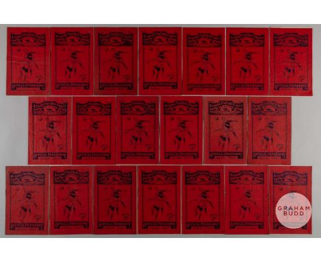 Twenty Arsenal home programmes from the 1936/37 season, including the games against Derby County , Everton, Leeds United, Liv