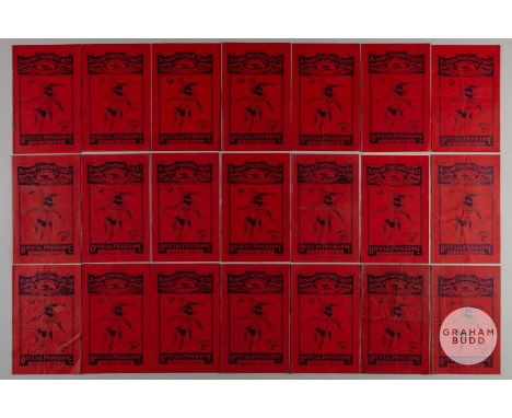 An assortment of Twenty Arsenal home programmes from the 1935/36 and 1936/7 seasons, including the games against Manchester C