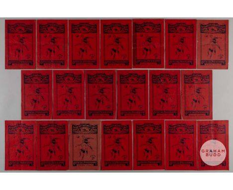 Twenty Arsenal home programmes from the 1936/37 season, including the games against Sunderland, Stoke, Portsmouth, Leeds Unit