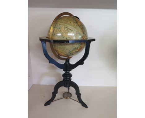 An early 20th century terrestrial Globe - Dutch - Aardglobe by W.J. Geerling Fabrick Van J Fekl v Sohn Rostor Praag - Diamete