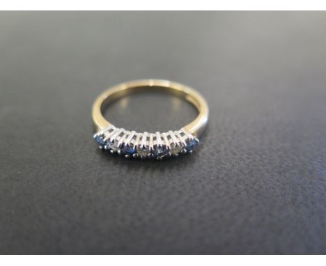 A 9ct gold sapphire and diamond ring - Hallmarked Birmingham - Ring size N - Weight approx 1.8gms
Condition Report: Good - Wi