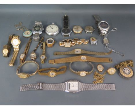 A selection of vintage wristwatches, cocktail watches - approx. 25 items - including a men's Smith Empire watch manual wind a