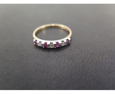 A 9ct gold ruby and diamond ring - Hallmarked Birmingham - Ring size O 1/2 - Weight approx 1.9gms
Condition Report: Good - Wi