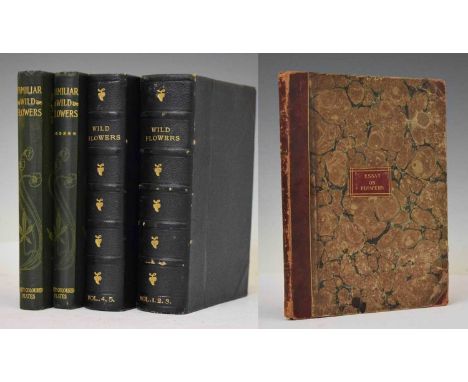 F. Edward Hulme - 'Familiar Wild Flowers' - Seven volumes, to include; the first five series in two, bound in half morocco; a