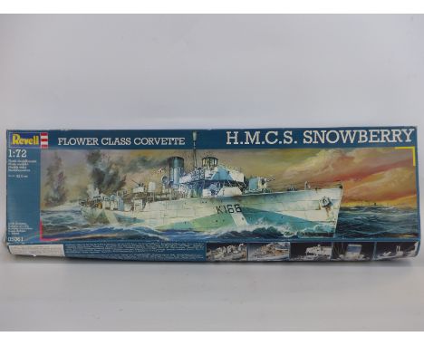 Revell 1:72 scale model military ship Flower Class Corvette HMCS Snowberry 05061, in original box