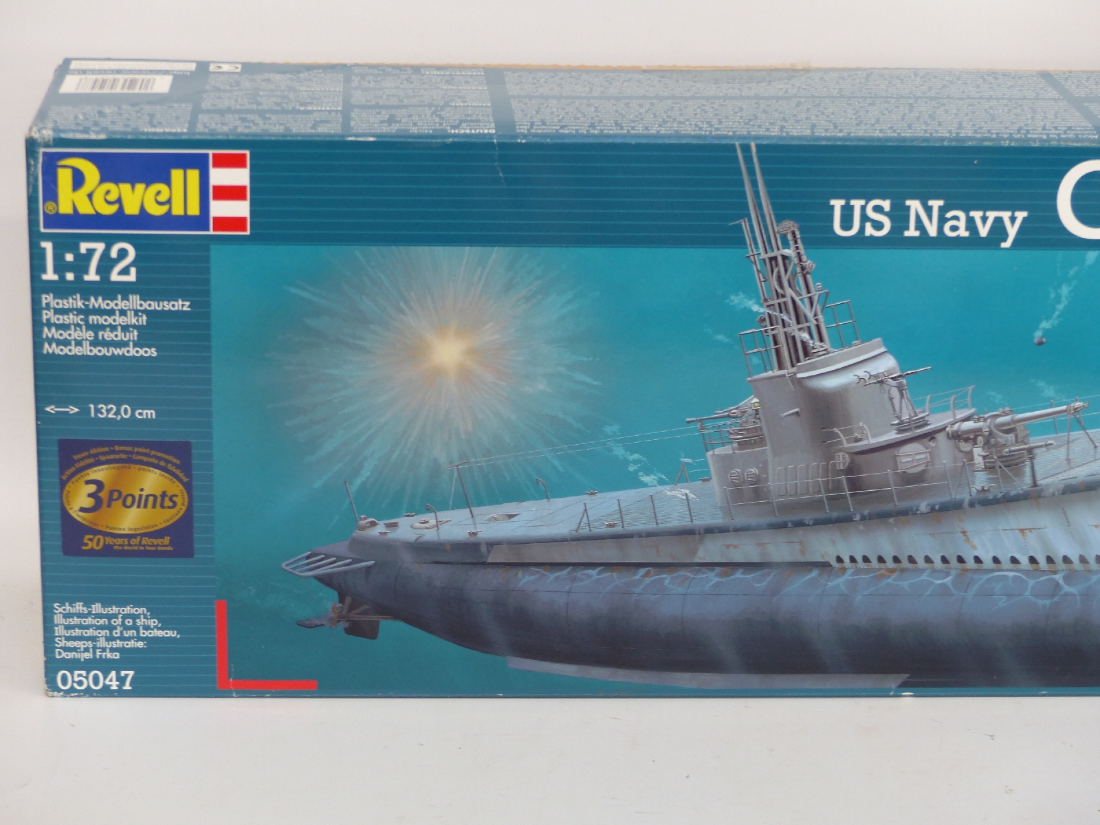 Revell 1:72 scale model military submarine US Navy Gato - Class 05047 ...