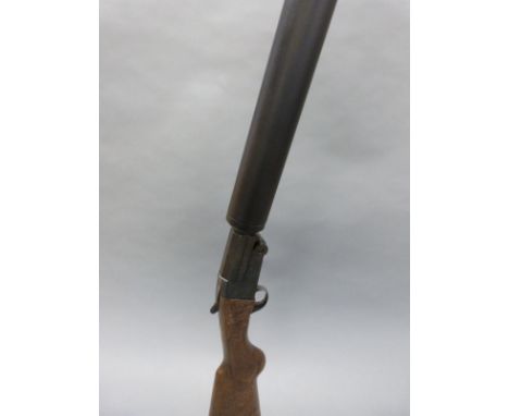 Pedretti Gunsport Hushpower 12 bore single barrelled sound moderated shotgun with engraved decoration, chequered semi-pistol 