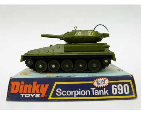 Dinky Toys diecast model Scorpion Tank 690, in original bubble pack. 