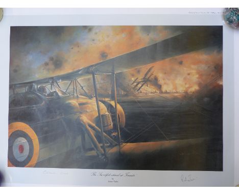 Richard Taylor signed limited edition 25/400 aviation print 'Rover Patrol' also signed by crew members Hawthorne, Awbrey and 