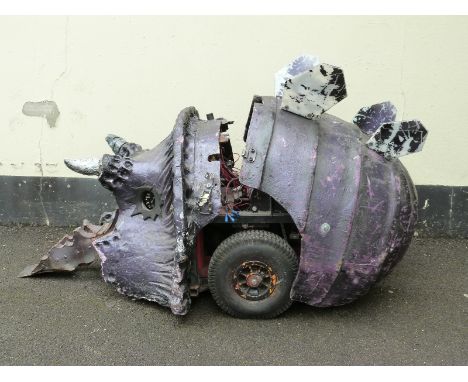 Robot Wars Matilda, built with the original robot shell made by the BBC's Special Effects Department and used in the first fo