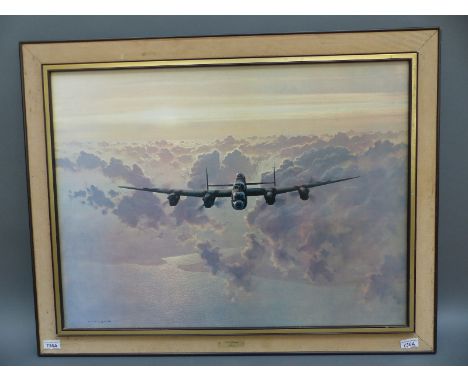 Coulson aviation print 'Outward Bound' Lancasters above the clouds (56x75cm)