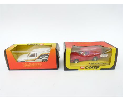 Two Corgi Toys diecast model Ford Escort Vans, Royal Mail 496 and Dunlop Tyres 503, both in original boxes. 