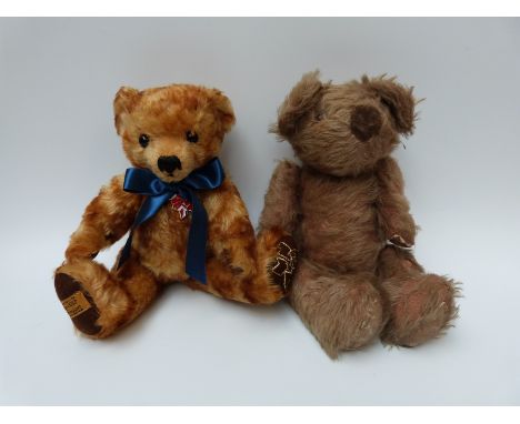 Merrythought London 2012 Olympic Games Bear, with certificate of authenticity together with an early mohair bear, 35cm tall