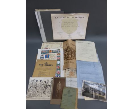 A quantity of war ephemera including The Italian Campaign - Royal Armoured Corps, 1915 Gloucestershire Regiment Warrant, T/Sg