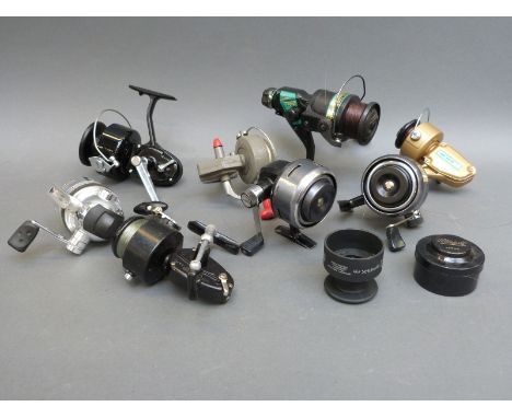 Vintage coarse fishing reels including Abu 507 & 508, Mitchell 300, Abu 508, Abumatic, Intrepid Surfcast and a Yellow Bird 20
