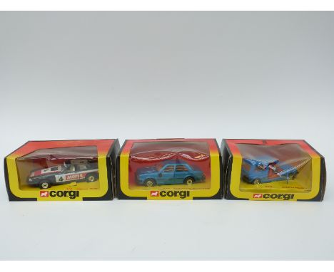 Three Corgi Toys diecast model cars comprising Austin Metro 275, Triumph Acclaim 276 and Jaguar XJS 318, all in original boxe