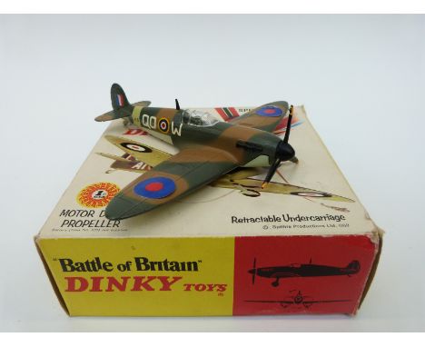 Dinky Toys diecast model Battle of Britain Spitfire Mk II 719, in original box with transfers and instructions. 