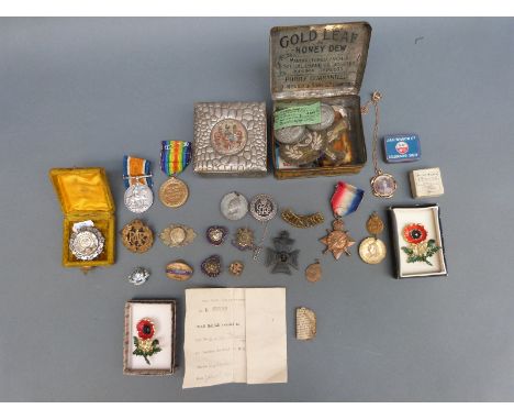 A WWI medal trio awarded to R-4783 Pte C W Neve K R Rifles comprising Great War medal, 1914-18 medal and 1914-18 star, togeth