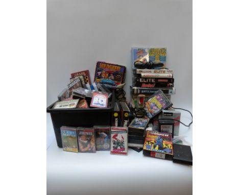 A very large collection of Commodore and similar vintage computer games and accessories