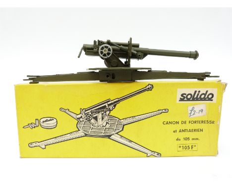 Solido diecast model military '105 F' Canon De Forteresse et Antiaerien 204, in original box. 