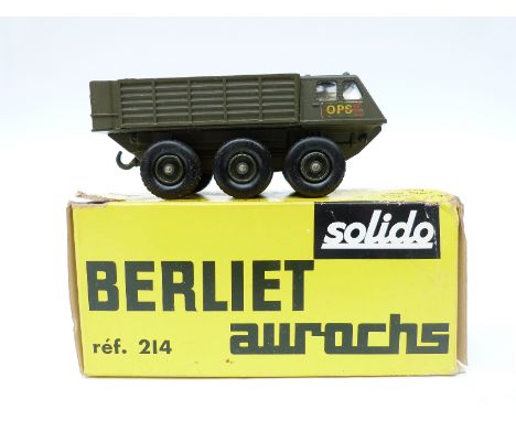 Solido diecast model military Berliet 'aurochs' 214, in original box. 