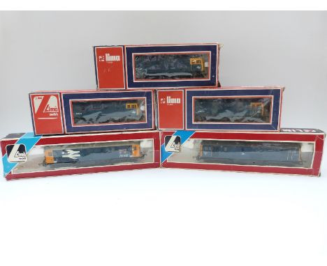 Five Lima 00 gauge BO-BO diesel locomotives Broadlands 73142, 73108 20 5170, 33026 5115 MW, D6524 5115 MW and 33024 20 5114 M