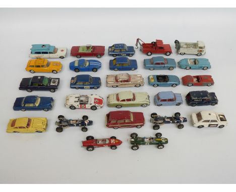 Twenty-seven Corgi diecast model vehicles including Man from UNCLE Oldsmobile Super 88, racing cars, emergency services, rall