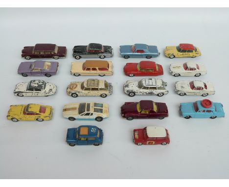 Eighteen Corgi Toys diecast model cars including Mini, Olympics car, Driving School etc 