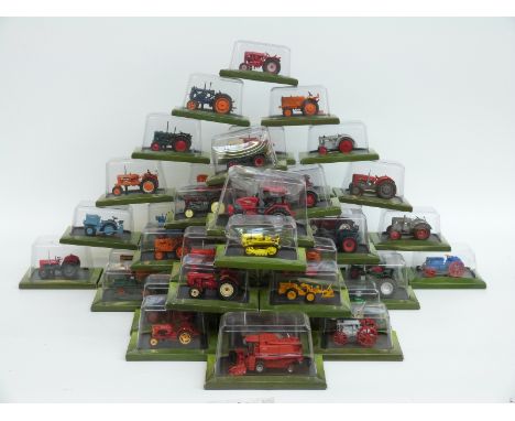 Forty-four approx 1:72 scale diecast model tractors, all in original display boxes