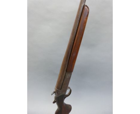 Winchester Western Cooey Model 81 .410 single barrelled hammer action shotgun with 26 inch barrel, overall length 116.5cm, le