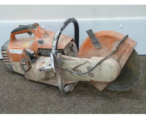 Stihl TS 400 petrol engine stone cut off saw, diamond edge blade