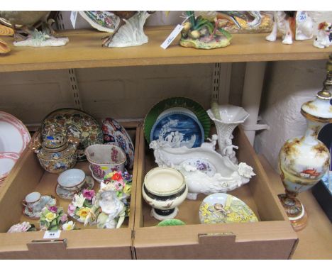 Royal Worcester figure, Royal Doulton Camellia sculpture, Coalport and other posy ornaments, other decorative ceramics and a 