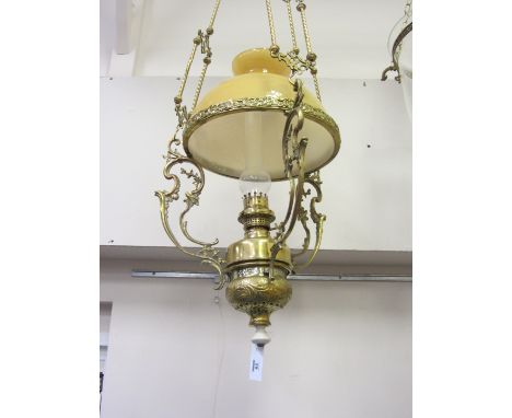Adjustable Dutch hanging oil lamp approx H130cm 