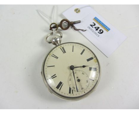 George IV silver enamel faced  key wound verge pocket watch  no1179 by H Stuart Liverpool,  Chester 1830