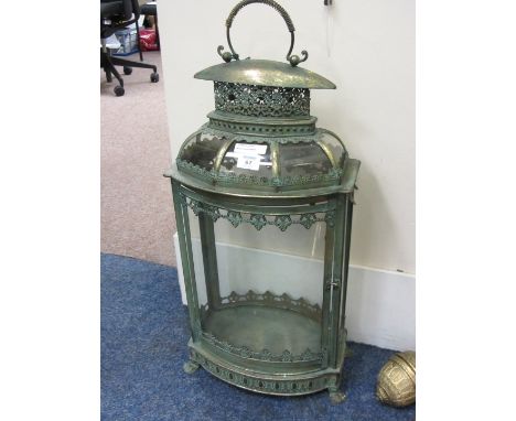 Brass storm lantern H80cm 