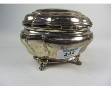 Edwardian silver tea caddy by Daniel and John Welby London 1905 approx 8.1oz