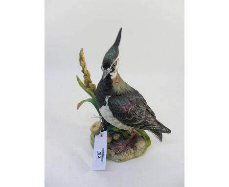 Coalport bisque lapwing H24.5cm