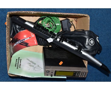 A YAMAHA WX-5 WIND CONTROLLER, AND A YAMAHA VL70-M VIRTUAL ACOUSTIC TONE GENERATOR, with cables, the WX-5 having case, instru