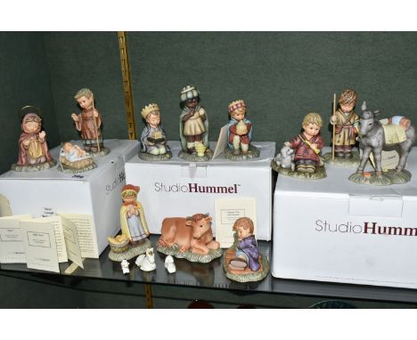 A BOXED HUMMEL PART NATIVITY SET, designed in 1996 'inspired by the art of Berta Hummel', comprising Baby Jesus BH 26/C, Mary