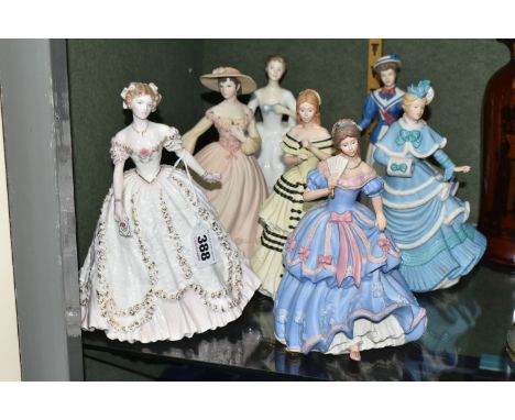 SEVEN FIGURINES, to include Royal Worcester Sweetest Valentine limited edition figurine, numbered 7935/12500 (extensive crack