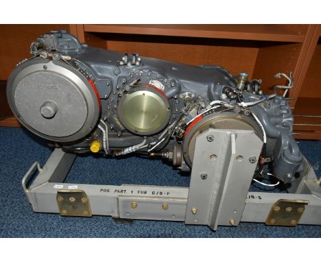 NAVAL / AVIATION INTEREST: A DECOMMISSIONED GEARBOX POSSIBLY FROM A PANAVIA TORNADO AUXILLARY POWER UNIT TURBINE ENGINE, buil