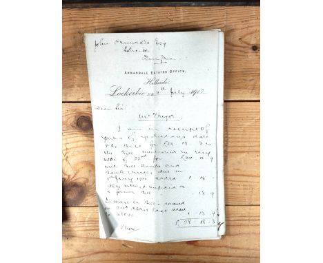 Documents &amp; Ephemera - Scotland - Dumfries &amp; Area.&nbsp;&nbsp;19th to early 20th century. Documents, correspondence, 