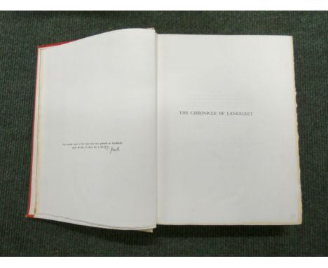MAXWELL SIR HERBERT.  The Chronicle of Lanercost. Two ltd. ed. copies nos. 28/100 & 37/100. Illus. Quarto. Bookplates to endp