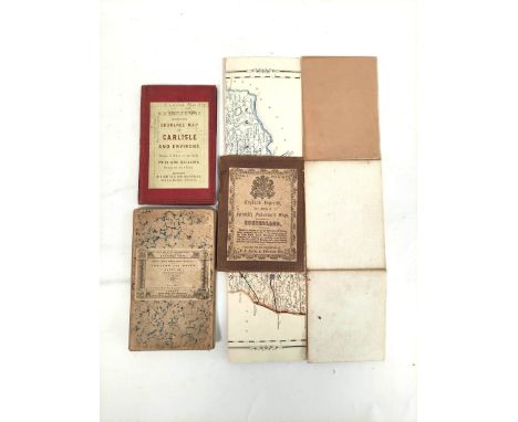 COLLINS H. G.&nbsp;&nbsp;Cumberland. Small hand col. fldg. eng. linen map in orig. brds. with paper label; also W. H. Smith &