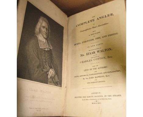 WALTON (Izaak) &amp; COTTON (C.), The Complete Angler, 8vo, engr. add. title "Bagster's Second Edition", portrait frontis, 13