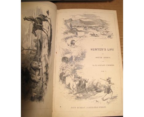 GORDON CUMMING (R.), A Hunter's Life in South Africa, 2 vols., 8vo, half calf (re-backed), L., 1850 (2).