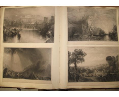 SCRAP ALBUM, large folio, with engravings after J. M. W. Turner, plus topographical, portrait &amp; humorous prints.